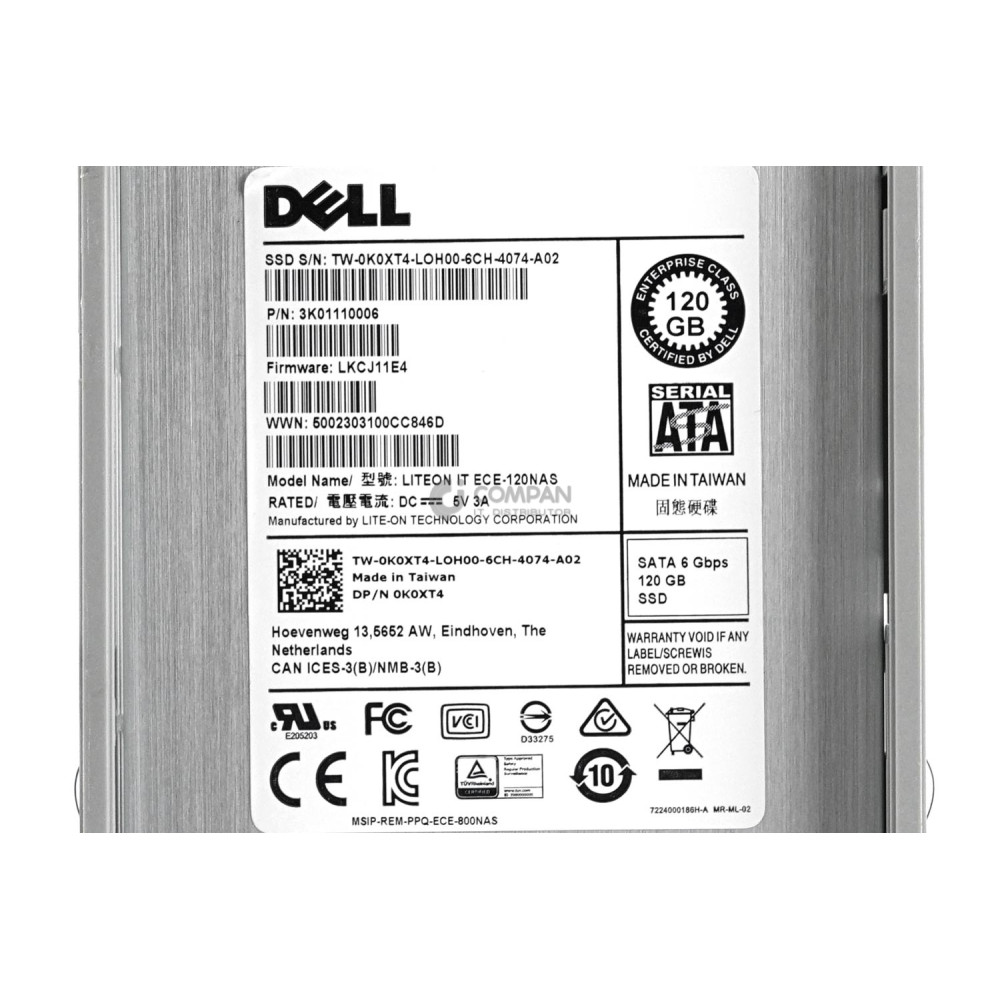 K0XT4 DELL SSD 120GB SATA 6G 2.5" SFF